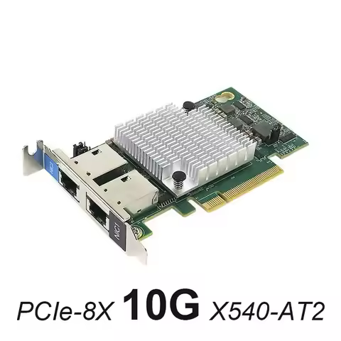 10G Double Port Server Ethernet Card X540-T2 PCIe X8/X16 RJ45 Network Extend Adapter for Synology NA