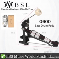 BSL G600 Single Bass Drum Pedal Heavy Duty for Acoustic or Electronic Drum Kit Set