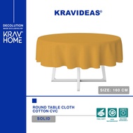 KATUN Krav Ideas Home - Dinning Table Cloth Cotton Plain 160 Cm - Plain Cotton Dining Tablecloth 160