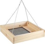 Rocky Mountain Goods Wood Bird Feeder Tray for Outside - 12" Hanging Platform Feeder for Cardinals, 