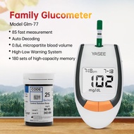 50pcs blood glucose test strips Suitable for Yasee GLM-77 with Lancets Blood Glucose Meter 4L3C