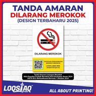 STICKER DILARANG MEROKOK MENGIKUT KKM / TANDA AMARAN DILARANG MEROKOK PELBAGAI SIZE / DESIGN TERKINI