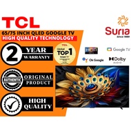 (Free Delivery Kedah,Penang & Perlis)TCL 55/65/75 Inch 4K UHD QLED Quantum Dot Google TV 55C655 65C6