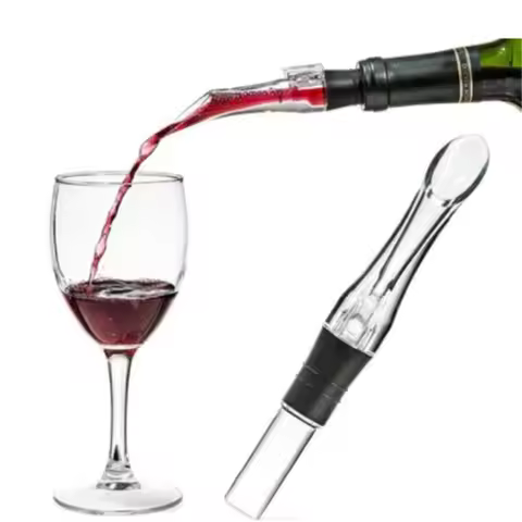 1PC Acrylic Aerating Pourer Decanter Wine Aerator Spout Pourer New Portable Wine Aerator Pourer Wine