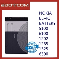 Replacement Battery Nokia BL-4c For Nokia 5100 6100 1202 1265 1325 6300