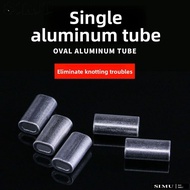 SIMULR 100pcs Aluminum Sleeves, 1.0mm 1.2mm 1.4mm Stainless Steel Monofilament Rigging, Aluminum Ova
