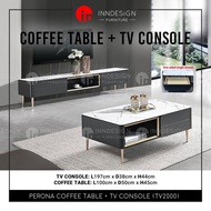 [LOCAL SELLER] PERONA Sintered Stone TV Console / Coffee Table