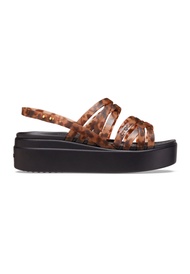 CROCS Brooklyn Tort Strappy Low รองเท้าส้นสูงผู้หญิง