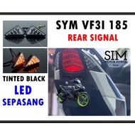 SYM VF3I 185 185CC REAR SIGNAL LED MODIFY LAMPU BELAKANG LED YELLOW BLACK COVER SWITCH RELAY