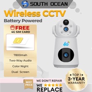 South Ocean Wireless CCTV Battery Powered 8MP WiFi Night Vision 360 Rotation IP