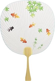 Shiomi Dan Fan 2726 Shirakawa (Goldfish and Ripple) 9.4 x 14.2 inches (24 x 36 cm)