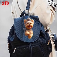 Fashionable 2d Flat Dog Car Rearview Mirror Decoration Home Dog Keychain Pendant Backpack E3u5