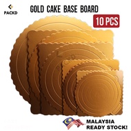 10pcs/set 4 /6 /8 /10 /12 Inch Square Round Cake Board Gold Base | Gold Base Round Cake Board | {New