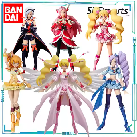 BANDAI Genuine S.H.Figuarts Series Fresh Pretty Cure! Cure Peach Finished Movable Model Toys, Retro 
