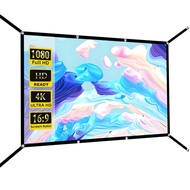 60-72-84-100-120-150 inch foldable water washed white soft screen, suitable for outdoor, indoor, cam