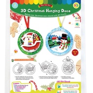 Christmas Art & Craft 3D Christmas Hanging Deco Kit Santa and Snowman Krismas