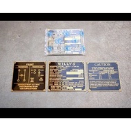 Jeep Willys Emblem Data Plate Willys Jeep Accessories Jeep Variations Jeep Willys Jeep Parts Jeep Ca