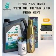 Petronas Syntium 800 10W40 Semi Synthetic SN/CF Engine Oil + Proton Oil Filter+ FREE VACUUM FLASK (SET)