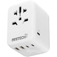 Oviitech Universal Travel Adapter, International Power Adapter with 2 USB-C and 2 USB-A Ports, 70W W