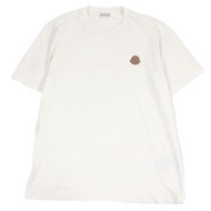MONCLER 2023 春夏 T 卹，100% 純棉，附皮革 logo 貼片，白色，M 碼，正品，男款，成色極佳。