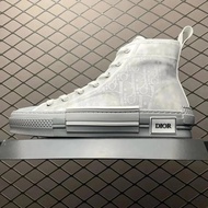 [Top Version Pure Original] Dior B23 Oblique Sneakers Dior CD Reshadow High-Top Men Women Same Style