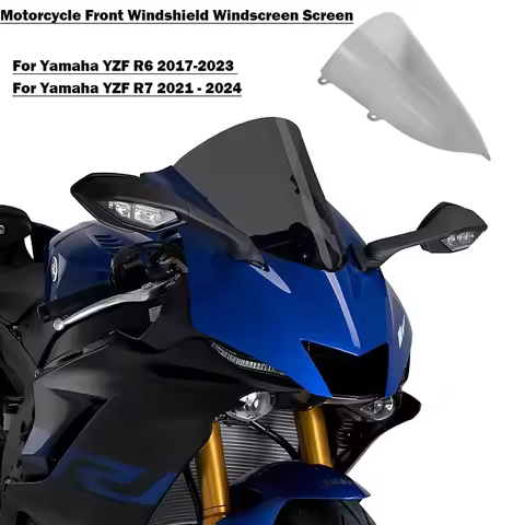 Motorcycle Front Windshield Windscreen Screen Accessories Motos For Yamaha YZF R6 YZFR6 2017-2023 ya