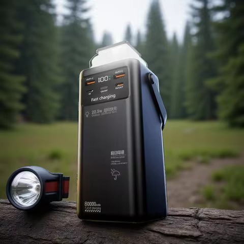 VIVO 80000mAh Power Bank Large Capacity Portable Outdoor Emergency Power Supply Built-in cable Campi