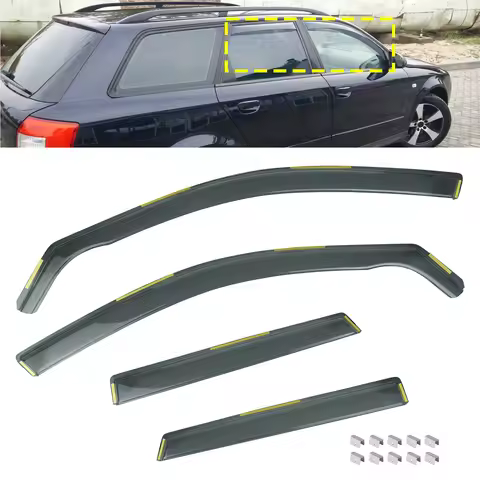 For Audi A4 B6 B7 Avant Estate 5 Door 2000-2009 Window Wind Rain Sun Deflectors Protector Guard Shee
