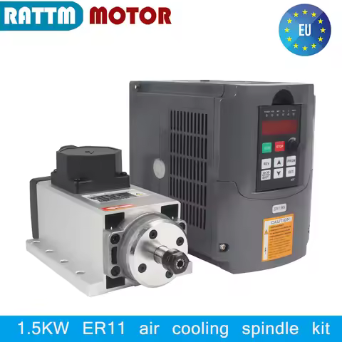1.5KW ER11 24000rpm Square Air Cooling Cooled Spindle Motor GDZ80x73-1.5 For CNC Lathe Router Millin