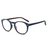 JN IMPRESSION New Round Anti-blue Light Presbyopic Glasses Retro Reading Mens Reading Glasses Single