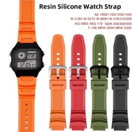 For Casio Watch Band DW-291H/290 W-218H/219H AQ-S810w AEQ-110BW AE1200/1000/1300 Waterproof Silicone
