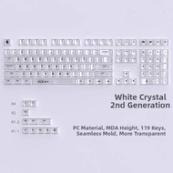 FL Esports | Transparent Mechanical Keyboard Keycaps 119 Keys PC Material