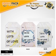 Hang PatternedTAG – Clothing Label – With Lots Of Love 8x4.7 | H6