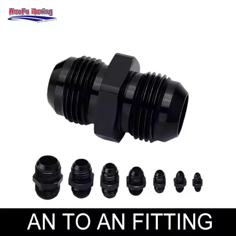 Universal AN3 AN4 AN6 AN8 AN10 Fuel Hose End Fitting Aluminum AN To AN Straight Male Thread Connecto
