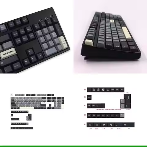 U55C 134 Pieces PBT Keycap Cherry Profile DYE-SUB Keycap For Cherry MX Switch Mechanical Keyboard DZ