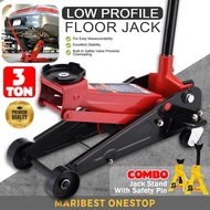 3 Ton Low Profile Floor Jack Hydraulic Jack Kereta Jek Jet Kereta Car Jack Hydraulic Jack Stand Rubber Pad Jack Buaya