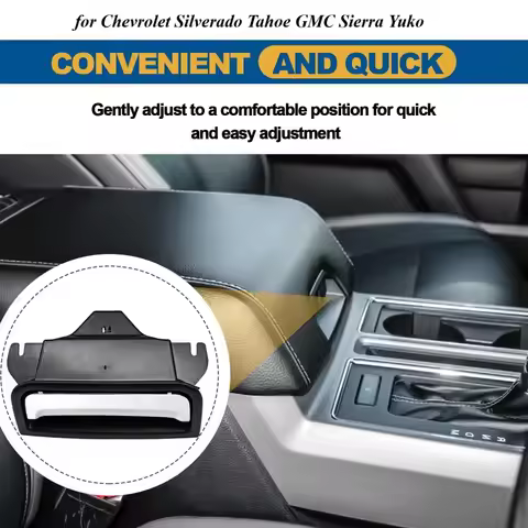 Car Accessories Center Console Armrest Cover Lid Latch Lock Switch Fit 22792217 for Chevrolet Silver