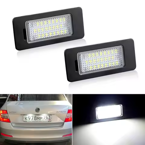 Canbus Error Free Led License Number Plate Lights Replacement Lamp For Skoda Octavia Combi 5E A7 Sup