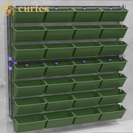 CURTES Planting Box, Plastic Vertical Flower Pot, Bonsai Tool Wall Hanging Green Succulent Planter P