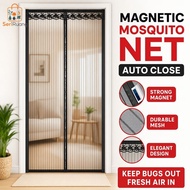 Magnetic Mosquito Net Door Curtain Auto Closing Mesh Screen Polyester Insect Fly Bug Guard