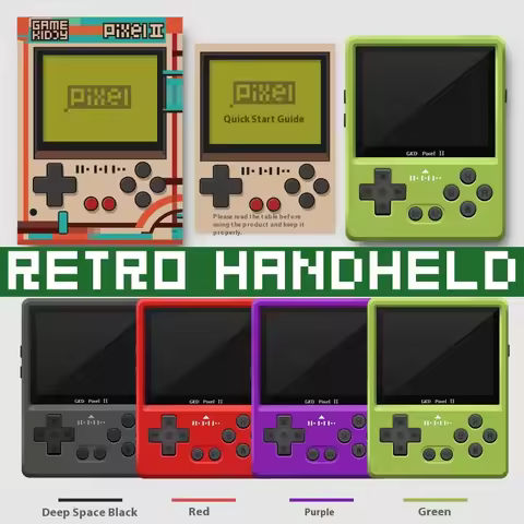 New GKD PIXEL 2 Handheld Gaming Device, RK3326S 1.5Ghz Quad-Core CPU, 640x480 IPS Screen, 2.4-inch, 