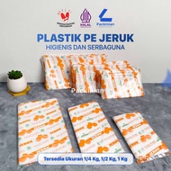 Orange PE Plastic Bag 10x17 (1/ 4kg) | 12x24 (1/ 2kg) | 15x27 (1kg) Ice Cube Packing Coconut Milk Oi
