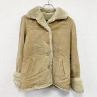 Eddie Bauer 羊皮夾克，米色，PS 碼，古著。