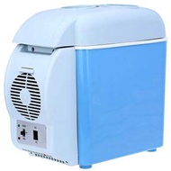 MiniCar 7.5L Portable Mini Car Fridge Vehicle Electric Cooler Warmer Refrigerator Fridge Auto Supply Blue(Color:Blue)  