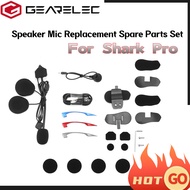 GEARELEC Speaker Mic Replacement Spare Parts Set for Shark Pro Bluetooth Headset Intercom