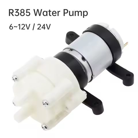 R385 Mini Water Pump Motor 6-12V/24V Self Priming Pump Electric Diaphragm Pump Large Flow 1.5-2L/Min