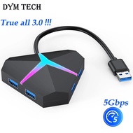 3.0 USB Hub Power Supply Splitter, Multi-Additional USB Port Extender, Charging Adapter, High-Speed 