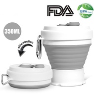 ACEBON Silicone Folding Cup camping Foldable Travel Mug Cup 350ml - GY800 - Gray