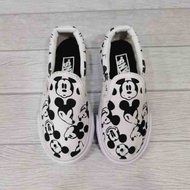 Vans Slip On Kids Mickey Shoes Cream Color