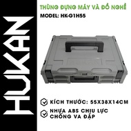 Hộp nhựa ABS HUKAN đựng máy khoan pin siết bulong pin phụ kiện và đồ nghề
